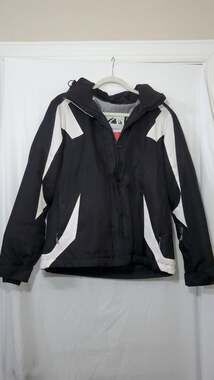 Polar Edge Silver Series Women's XL Ski Jacket Black White 6000mm